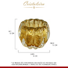 Cristal Murano Decoração 9 Cm Cachepot Liceu Artesanal Âmbar