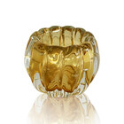 Cristal Murano Decoração 9 Cm Cachepot Liceu Artesanal Âmbar