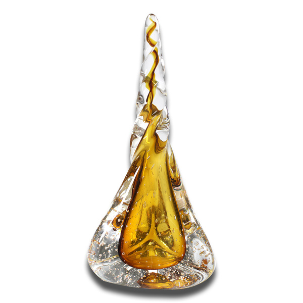 Cristal Murano Decorativo 45 Cm Gota Mia Artesanal Âmbar - Cr