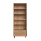 Cristaleira 0,81m 2 Portas De Vidro 1 Gaveta Jade  Freijó