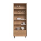 Cristaleira 0,81m 2 Portas De Vidro 1 Gaveta Jade Freijó