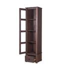 Cristaleira 01 Porta Madeira Maciça Rústica Com Vidro Imbuia