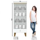 Cristaleira 02 Portas Com Vidro 01 Gaveta Kimi Henn
