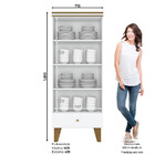 Cristaleira 02 Portas Com Vidro 01 Gaveta Victoria Casa 812