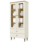 Cristaleira 02 Portas Com Vidro 02 Gavetas Ágata Henn