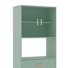 Cristaleira 02 Portas De Vidro E 03 Gavetas Le 6015 Oliva Mov