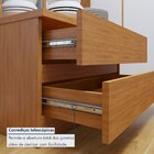 Cristaleira 100%mdf Com Espelho E Led 2 Gavetas Lisboa Natura