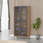 Cristaleira 180cm 2 Portas 1 Gaveta 100% Madeira Maciça Barce