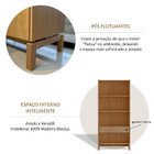 Cristaleira 180cm 2 Portas 1 Gaveta 100% Madeira Maciça Barce