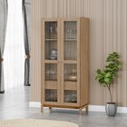 Cristaleira 180cm 2 Portas 1 Gaveta 100% Madeira Maciça Barce