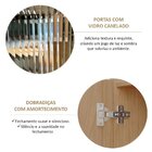 Cristaleira 180cm 2 Portas 1 Gaveta 100% Madeira Maciça Barce