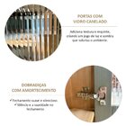 Cristaleira 190cm 2 Portas 100% Madeira Maciça Barcelona Oak/