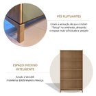 Cristaleira 190cm 2 Portas 100% Madeira Maciça Barcelona Oak/