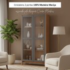 Cristaleira 190cm 2 Portas 100% Madeira Maciça Barcelona Taua