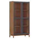 Cristaleira 190cm 2 Portas 100% Madeira Maciça Barcelona Taua