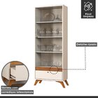 Cristaleira 1 Gaveta 4 Prateleiras Madrid Off White/naturalle