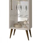 Cristaleira 1 Porta 3 Prateleiras De Vidro Temperado Safira P