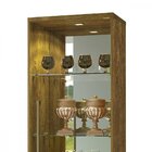 Cristaleira 1 Porta 3 Prateleiras De Vidro Temperado Safira P