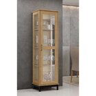 Cristaleira 1 Porta 3 Prateleiras Madri  Roble/preto