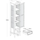 Cristaleira 1 Porta + 1 Gaveta Azul Petróleo