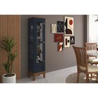 Cristaleira 1 Porta + 1 Gaveta Azul Petróleo