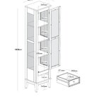 Cristaleira 1 Porta + 1 Gaveta Off White