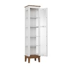 Cristaleira 1 Porta De Vidro Branco