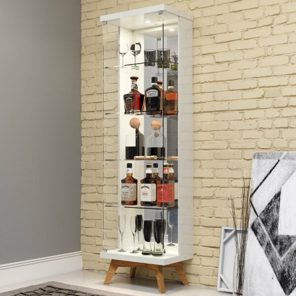 Cristaleira 1 Porta De Vidro Com Espelho Retrô C715l Dalla Co