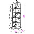 Cristaleira 1 Porta De Vidro Com Espelho Retrô C715l Dalla Co