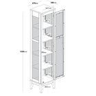 Cristaleira 1 Porta De Vidro Off White