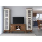 Cristaleira 1 Porta De Vidro Off White - Fundo Amêndoa