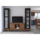 Cristaleira 1 Porta De Vidro Preto - Fundo Amêndoa