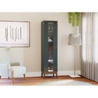 Cristaleira 1 Porta Em Vidro Colonial  Freijó/petróleo