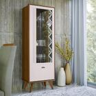 Cristaleira 1 Porta Isis Imbuia Off White New Ceval