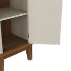 Cristaleira 1 Porta Off White - Fundo Amêndoa