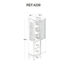 Cristaleira 1 Porta Preto