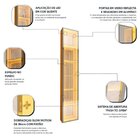 Cristaleira 1 Porta Reflecta Com Fita Led Com Espelho Luminar