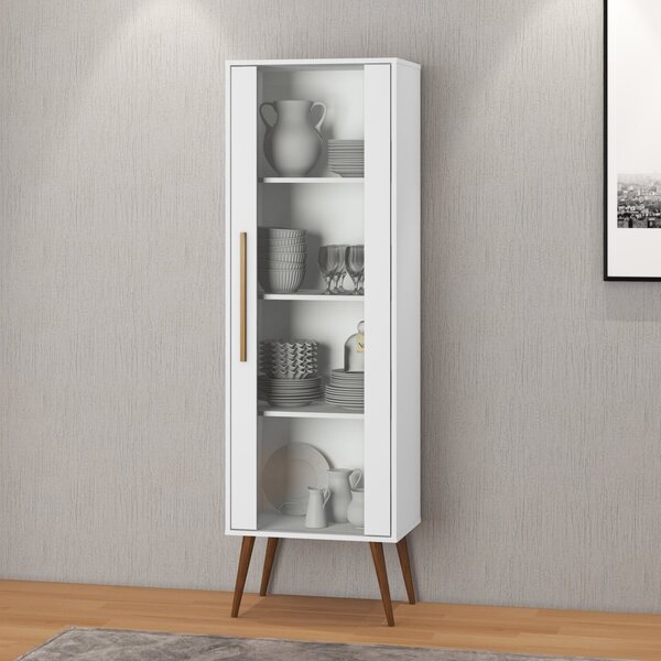 Cristaleira 1 Porta Retrô Rt 3148  Branco