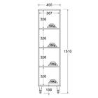 Cristaleira 1 Porta Vidro Pés Madeira 151x40 Cm E963 Dtall