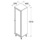 Cristaleira 1 Porta Vidro Pés Madeira 151x40 Cm E963 Dtall