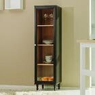 Cristaleira 1 Porta Vidro Pés Madeira 151x40 Cm E963 Dtall