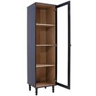 Cristaleira 1 Porta Vidro Pés Madeira 151x40 Cm E963 Dtall