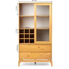 Cristaleira 2  Portas Com Vidro Canelado 2 Gavetas Madeira Ma