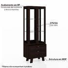 Cristaleira 2 Gavetas 2 Prateleiras De Vidro Tecno Mobili Tab