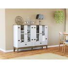 Cristaleira 2 Gavetas E 4 Portas Em Vidro Colonial Freijó/bra