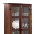 Cristaleira 2 Gavetas Madeira Maciça Portas Vidro D112 Shop Jm