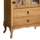 Cristaleira 2 Gavetas Madeira Maciça Portas Vidro D112 Shop Jm