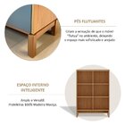 Cristaleira 2 Portas 115cm 100% Madeira Maciça Barcelona Taua