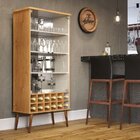 Cristaleira 2 Portas 12 Nichos Garrafeiros Seller  Cinamomo/o