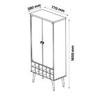 Cristaleira 2 Portas 12 Nichos Garrafeiros Seller Patrimar Mó